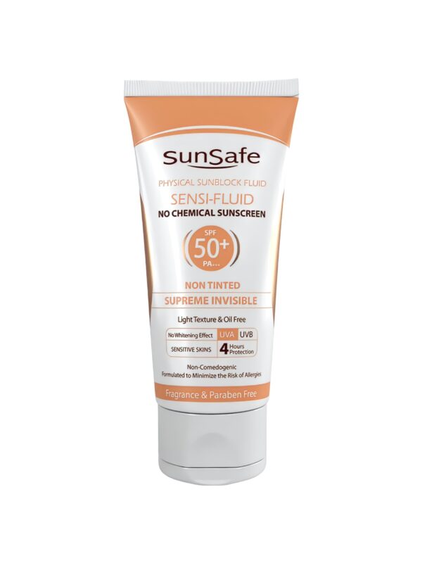 فلوئید ضد آفتاب +SPF 50 پوست حساس سان سیف
