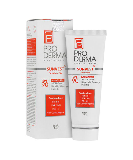 کرم ضد آفتاب و ضد چروک SPF90 پرودرما 40 میلی لیتر