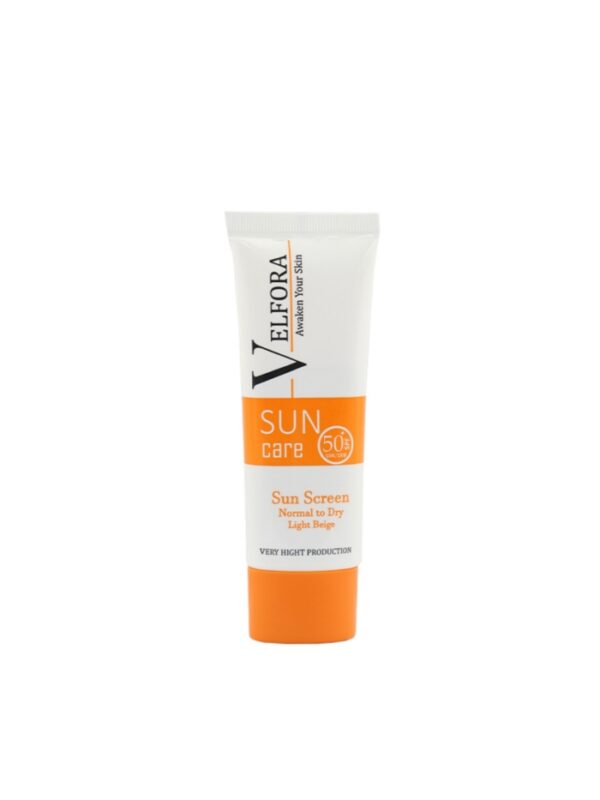 کرم ضدآفتاب نرمال بژ روشن spf50 پوست خشک ولفرا
