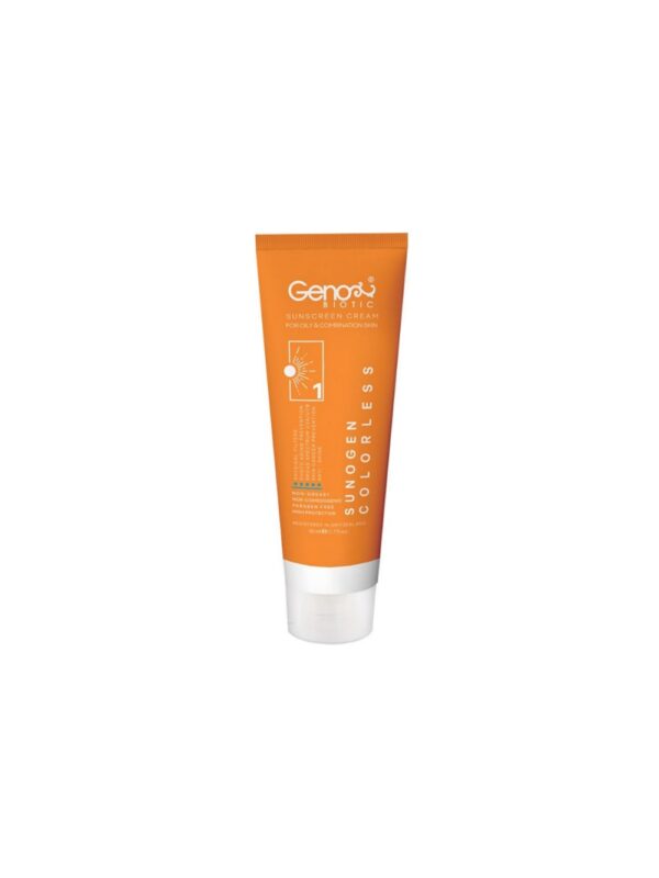 کرم ضد آفتاب بی رنگ SPF50 ژنوبایوتیک