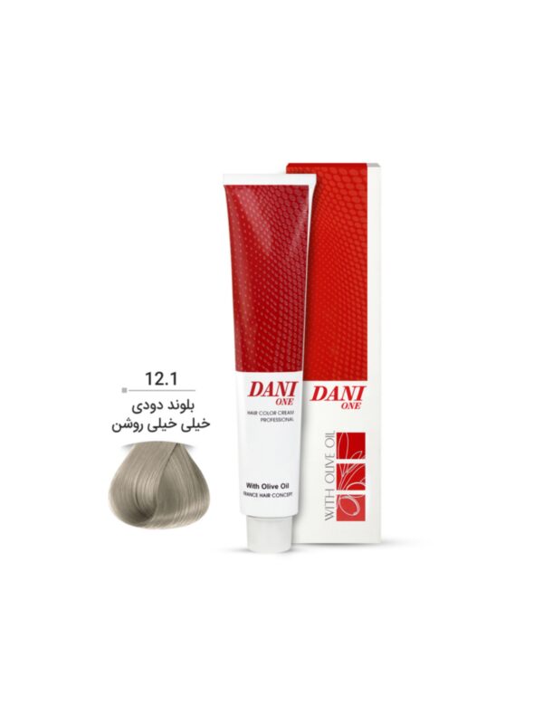 رنگ مو دنی وان شماره 12.1 بلوند دودی خیلی خیلی روشن