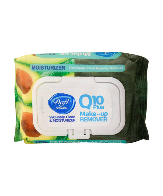 دستمال مرطوب پاک کننده آرایش Q10 Plus دافی 50 عدد