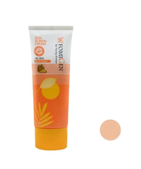 کرم ضد آفتاب رنگی روشن رز گلد فومیژن SPF50 حجم 40 میلی لیتر