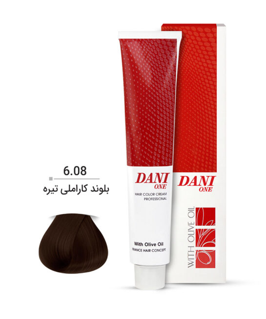 رنگ مو دنی وان شماره 6.08 رنگ بلوند کاراملی تیره