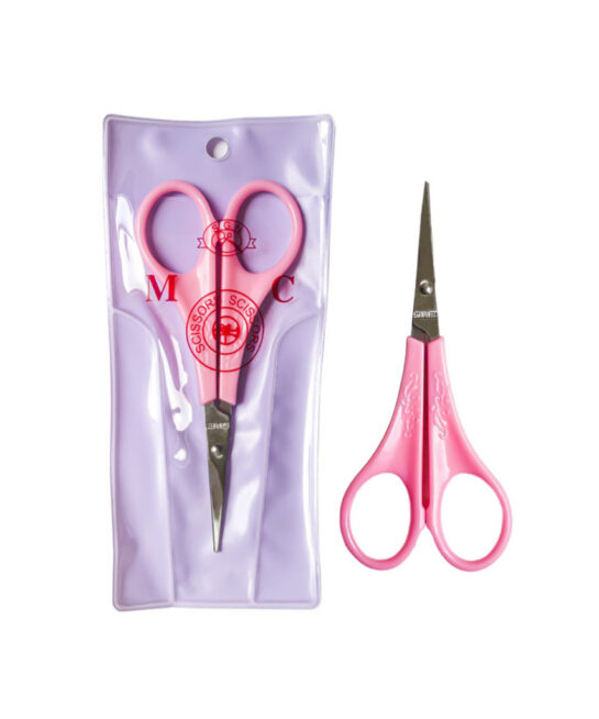 قيچی ابرو آرايشی دسته صورتی