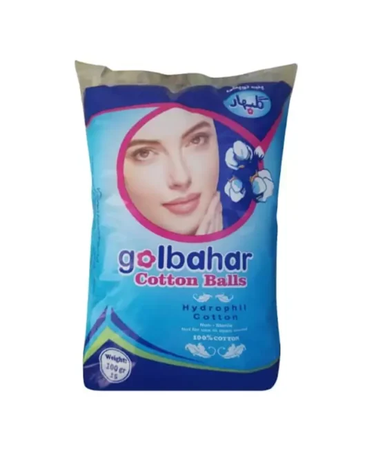پنبه توپک سفید گلبهار 100 گرمی