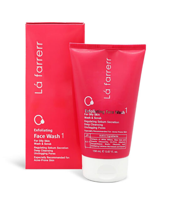 ژل شستشو و لایه بردار صورت لافارر مناسب پوست چرب 150 میلی لیتر