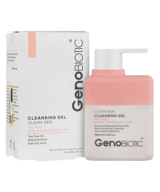 ژل شستشوی صورت ژنوبایوتیک مناسب پوست چرب 200 میلی لیتر
