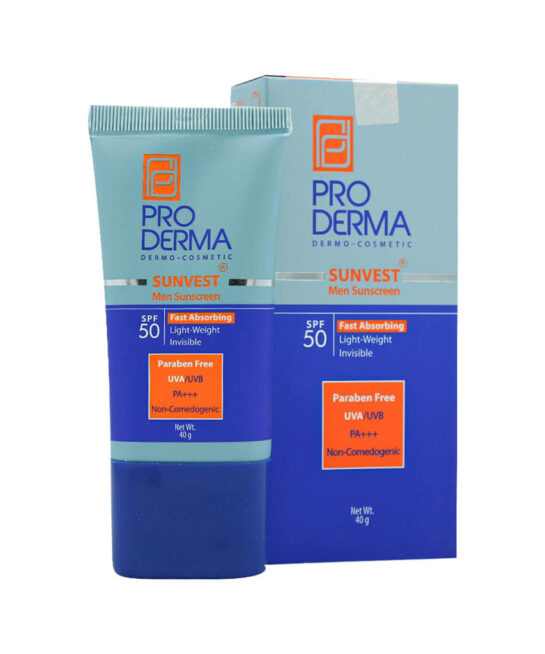 کرم ضد آفتاب آقایان SPF50 پرودرما 40 میلی لیتر